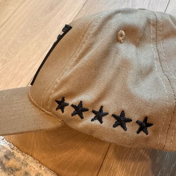 American Flag Trucker Hat Khaki - Picture 4 of 5